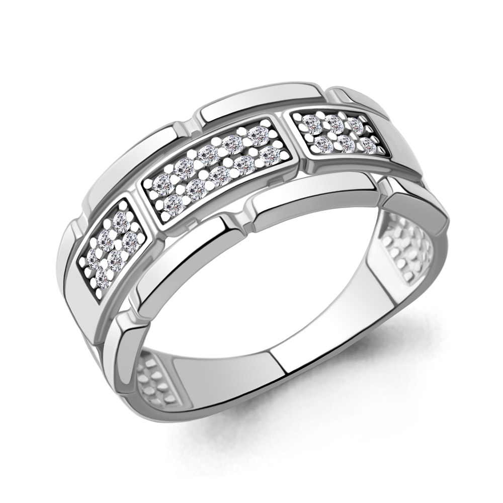 600188А Кольцо из Серебра с фианитами