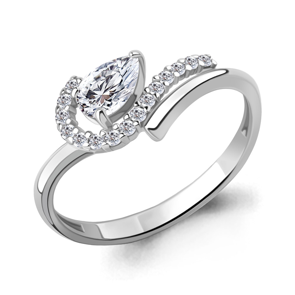 600200А Кольцо из Серебра с фианитами