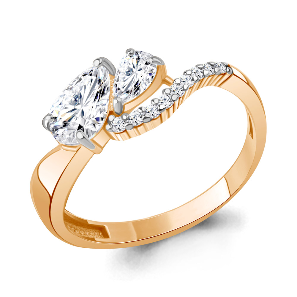 600204А Кольцо из Золота с фианитами