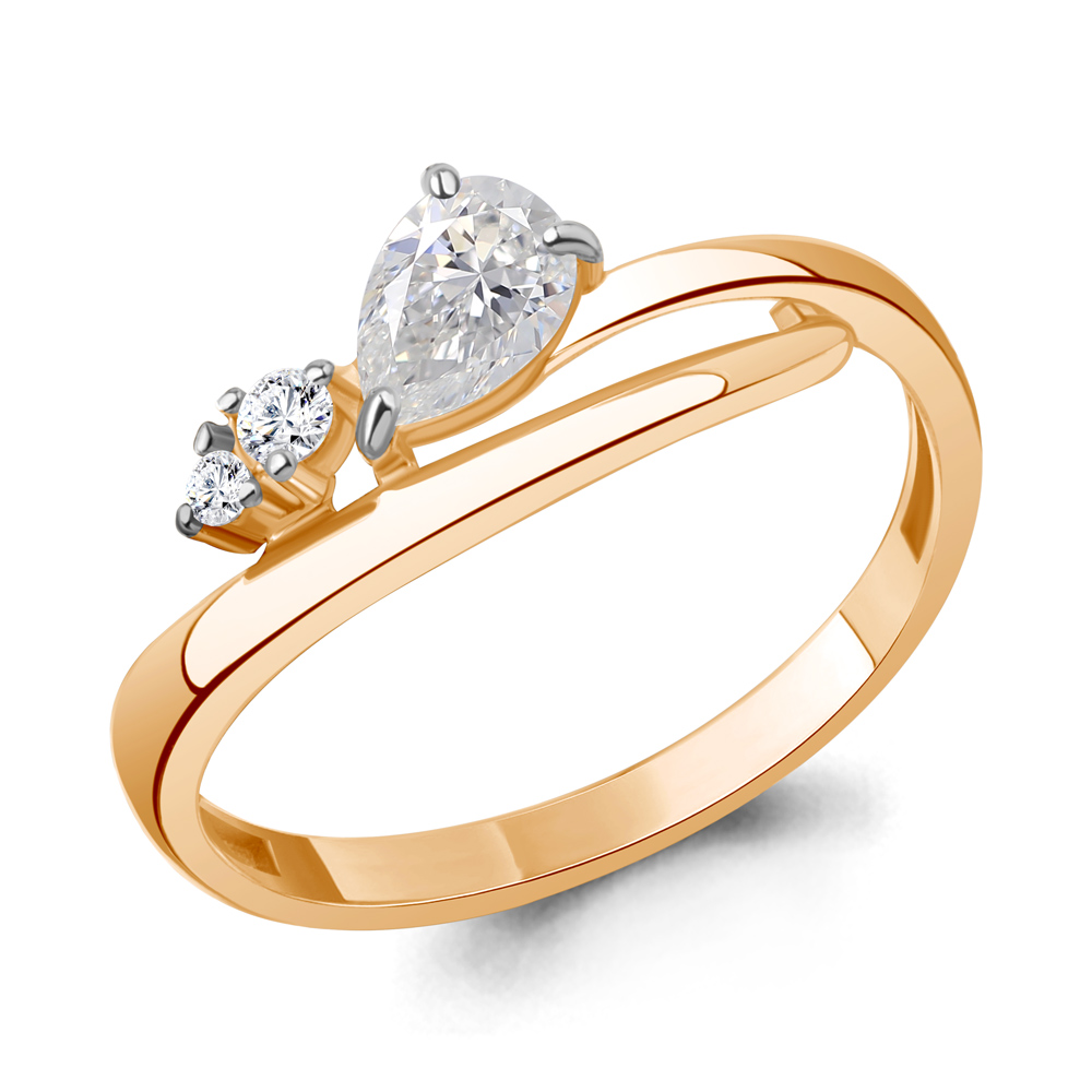 600208А Кольцо из Золота с фианитами