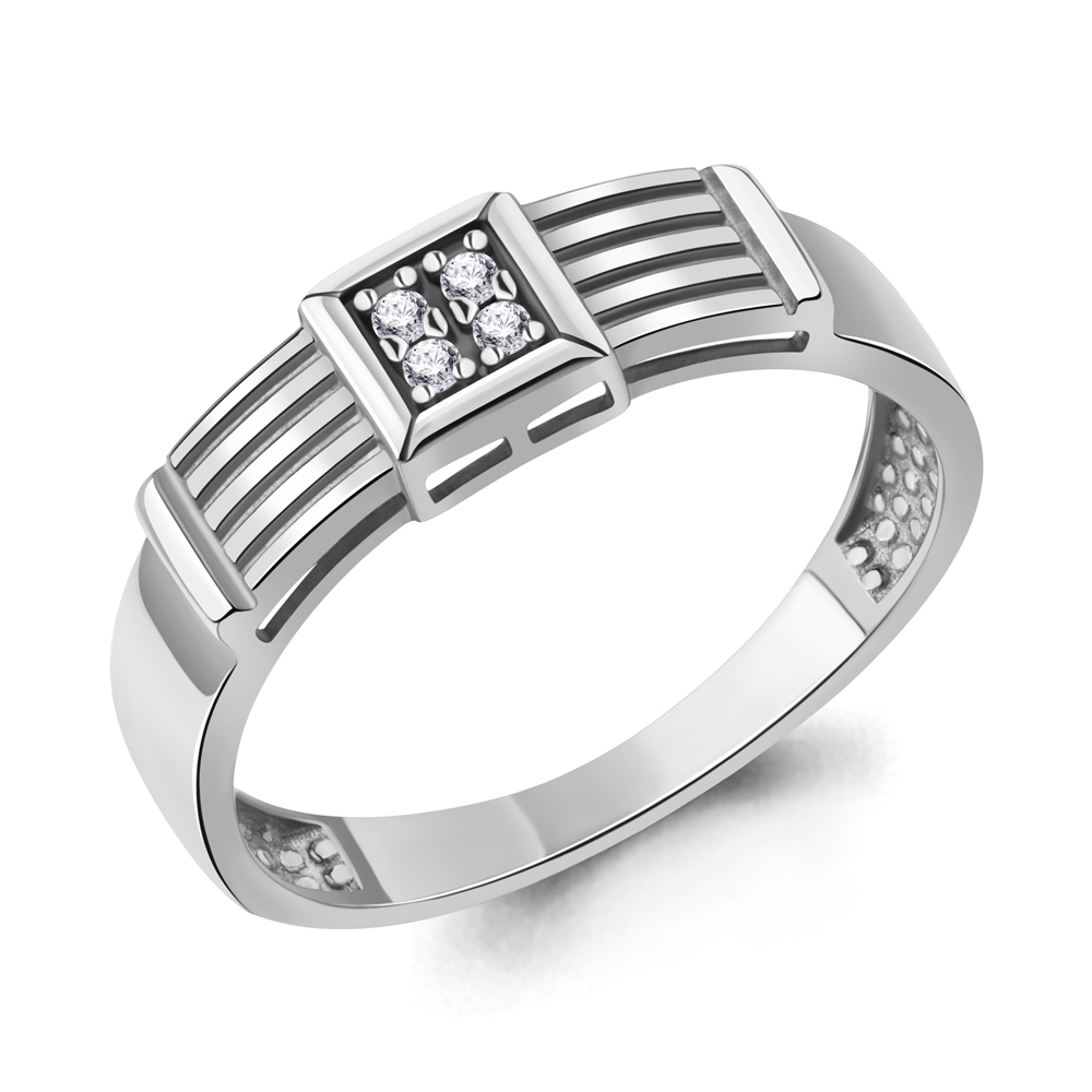 600212А Кольцо из Серебра с фианитами