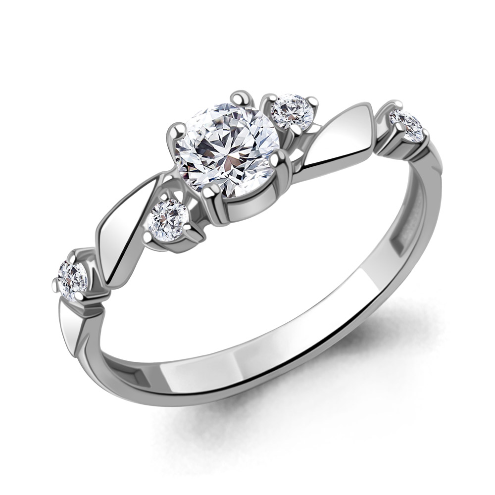 600230 Кольцо из Серебра с фианитами