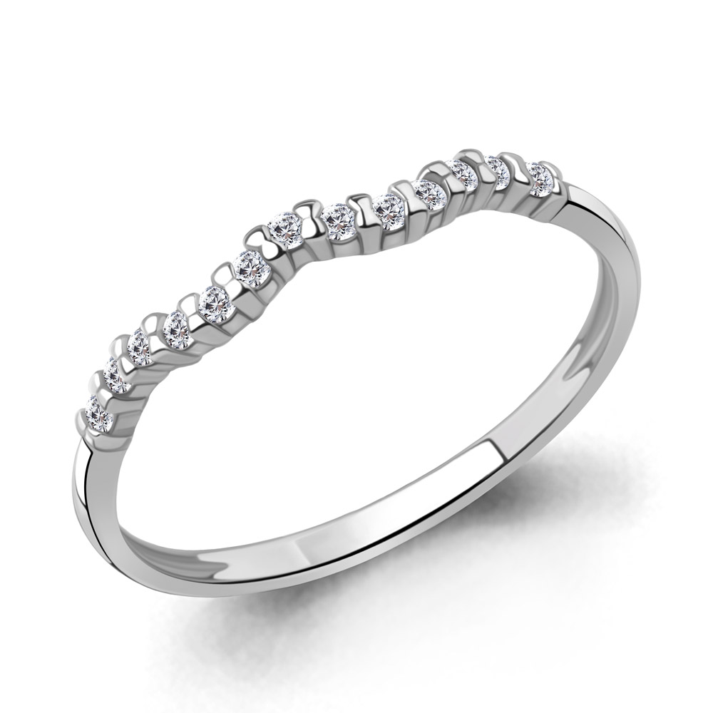 600271А Кольцо из Серебра с фианитами