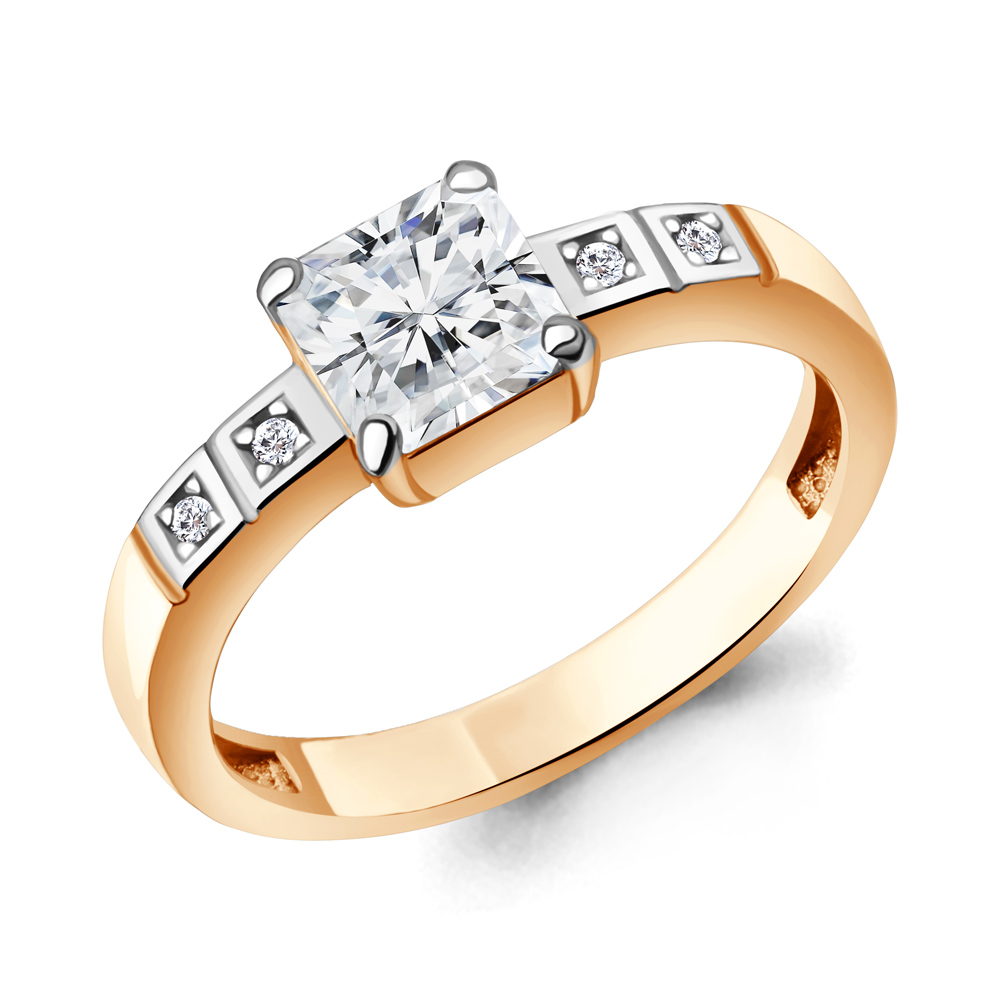 600284А Кольцо из Золота с фианитами