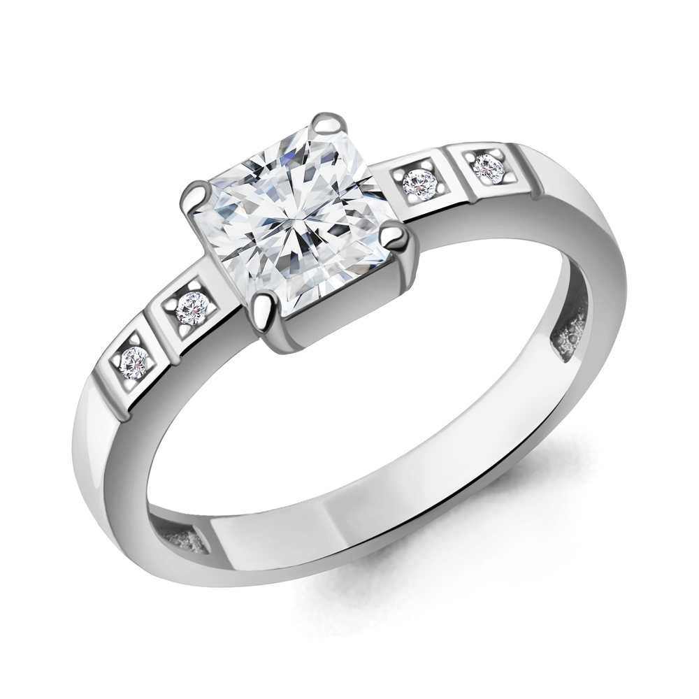 600284А Кольцо из Серебра с фианитами