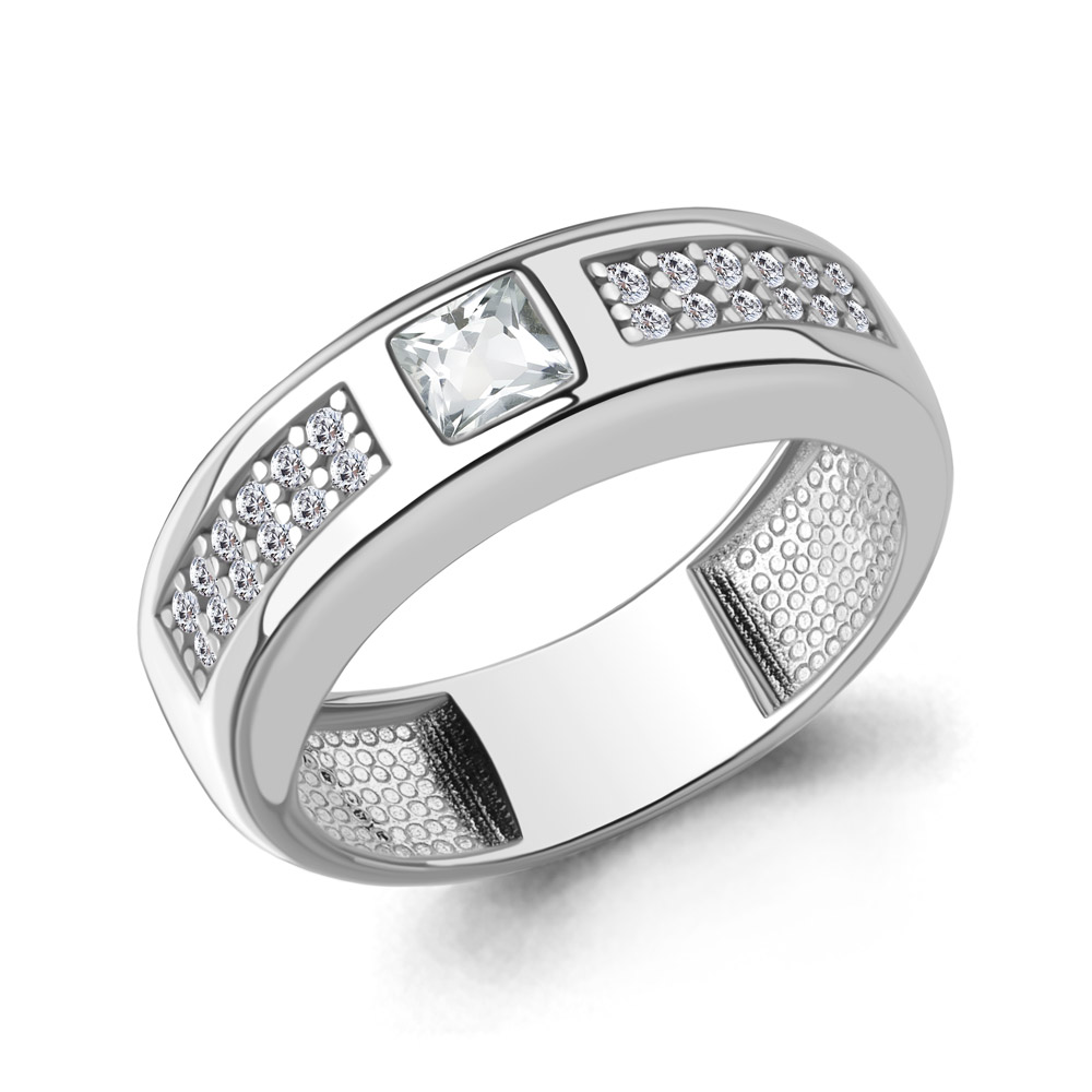 600294А Кольцо из Серебра с фианитами