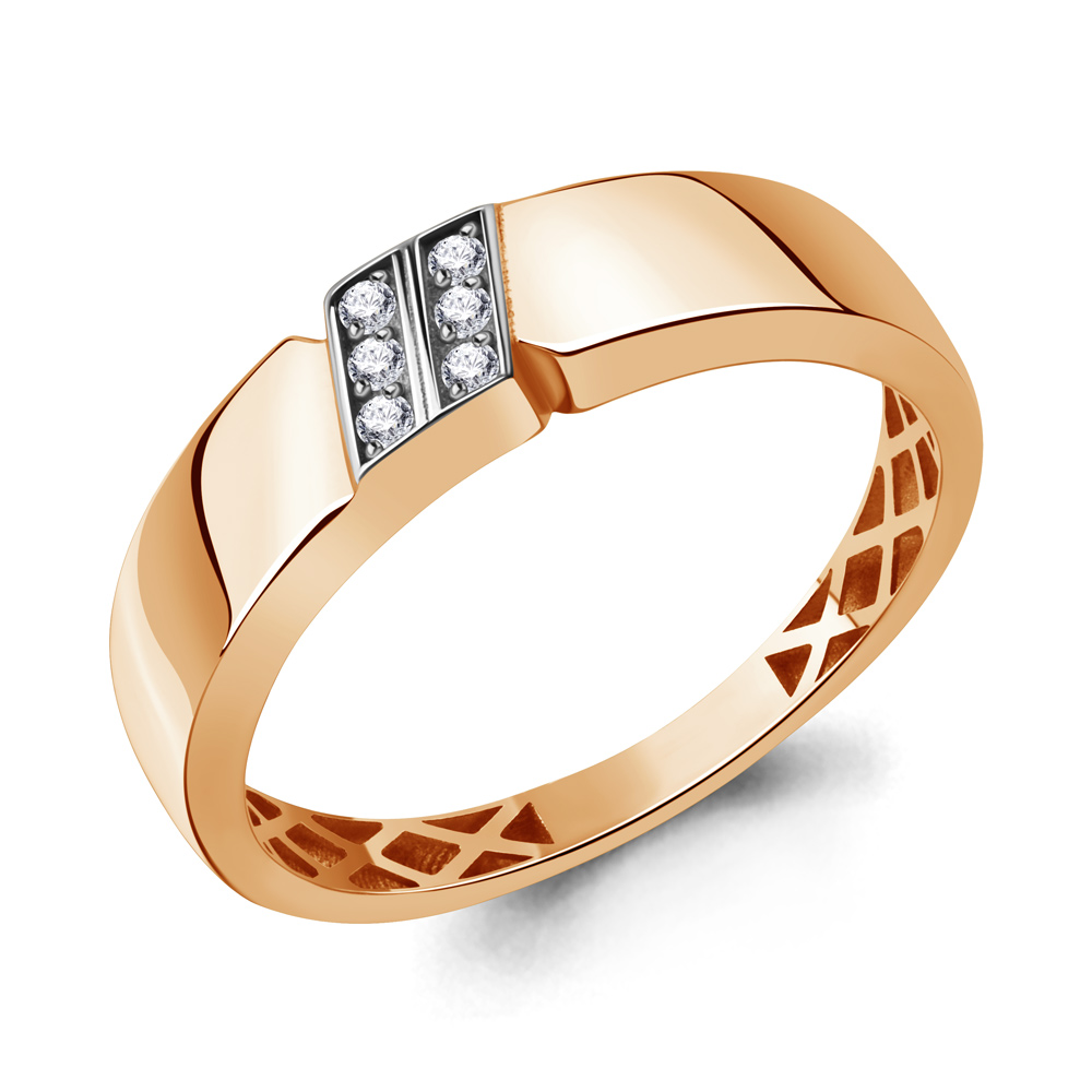 600297 Кольцо из Золота с фианитами