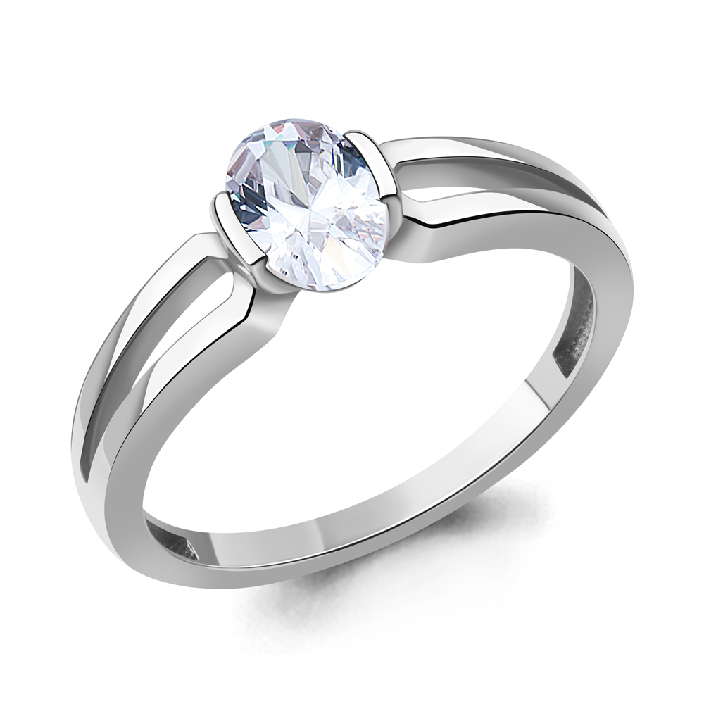 600300А Кольцо из Серебра с фианитом