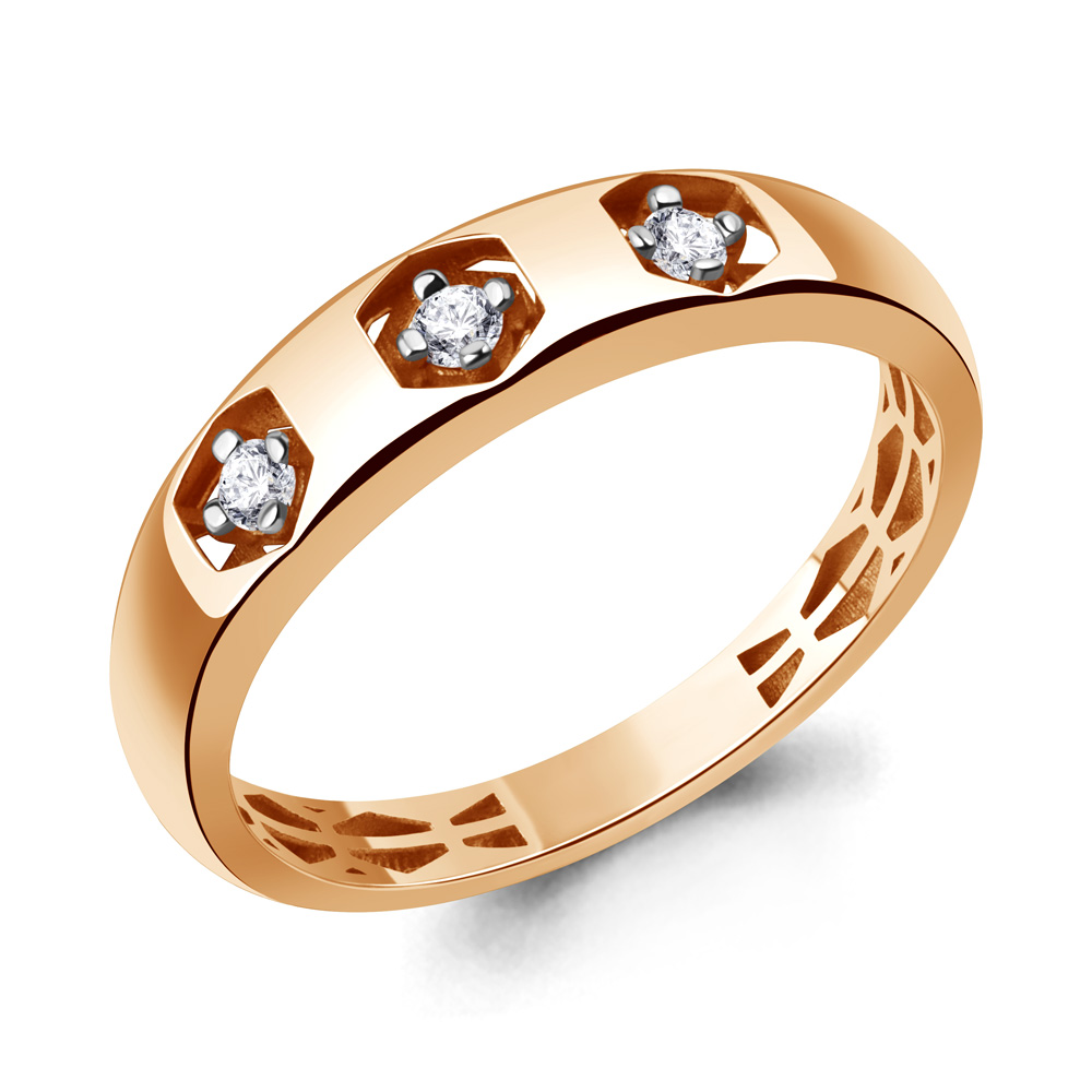 600306 Кольцо из Золота с фианитами