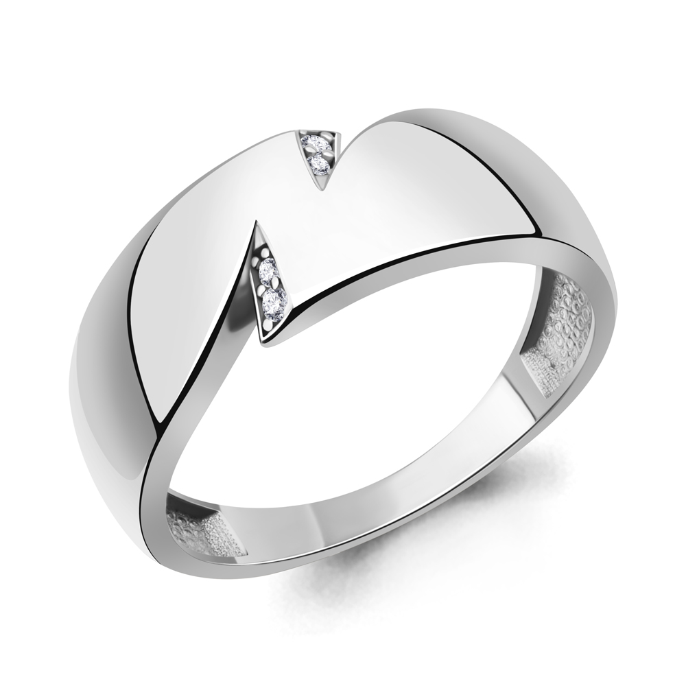 600309А Кольцо из Серебра с фианитами