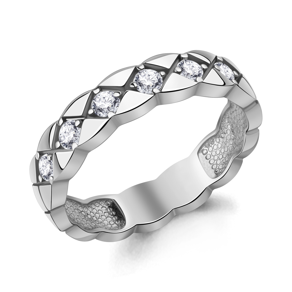 600323А Кольцо из Серебра с фианитами