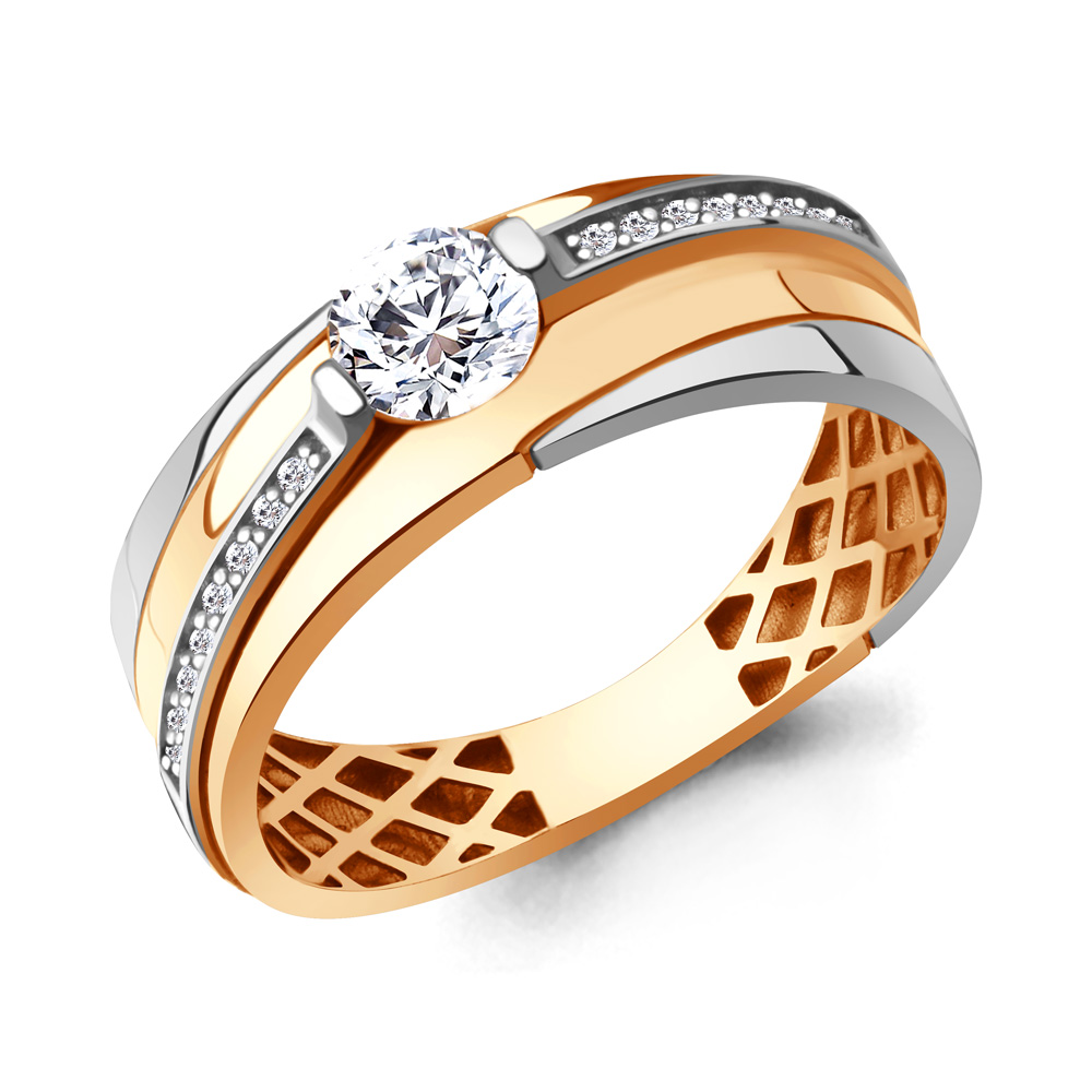 600330 Кольцо из Золота с фианитами