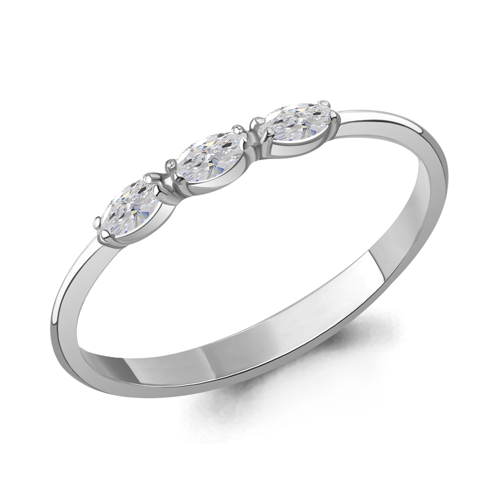 600342 Кольцо из Серебра с фианитами