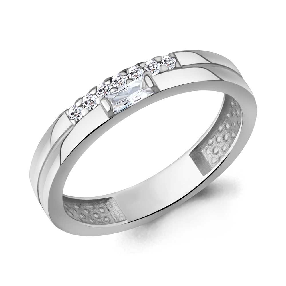 600346А Кольцо из Серебра с фианитами