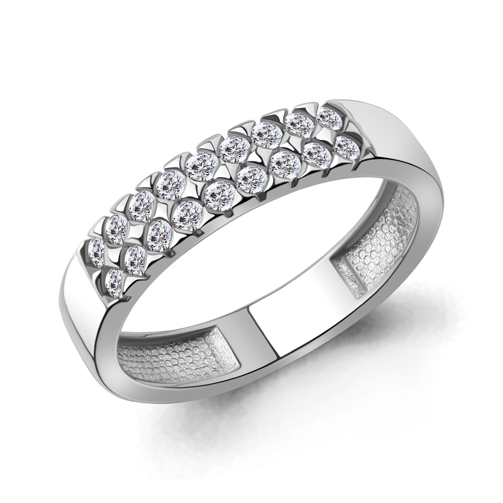 600347А Кольцо из Серебра с фианитами