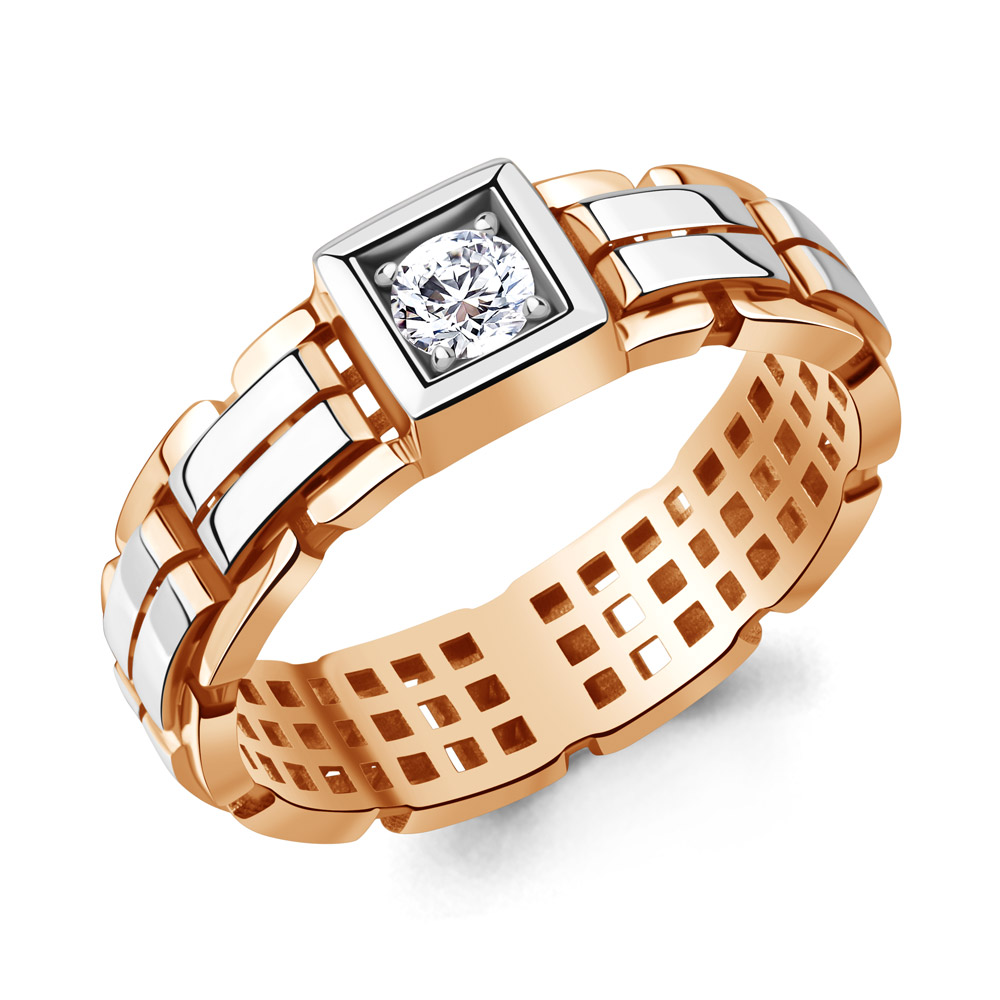 600352 Кольцо из Золота с фианитом