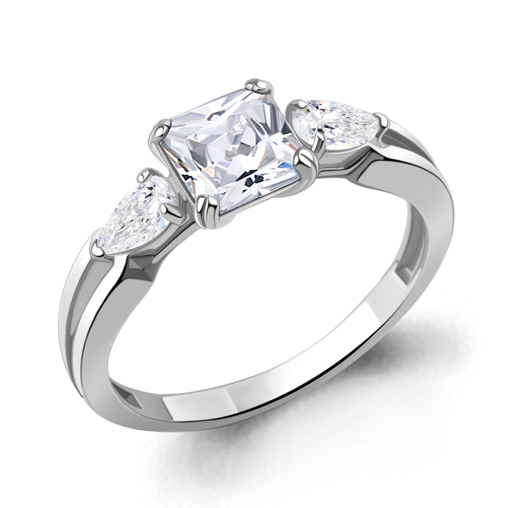 600355 Кольцо из Серебра с фианитами