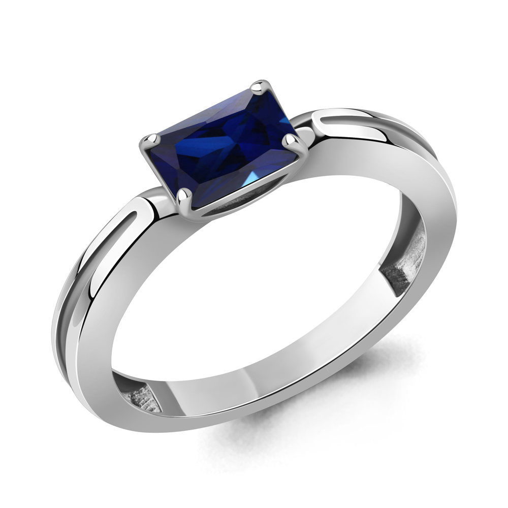 600356Н Кольцо из Серебра с наносапфиром