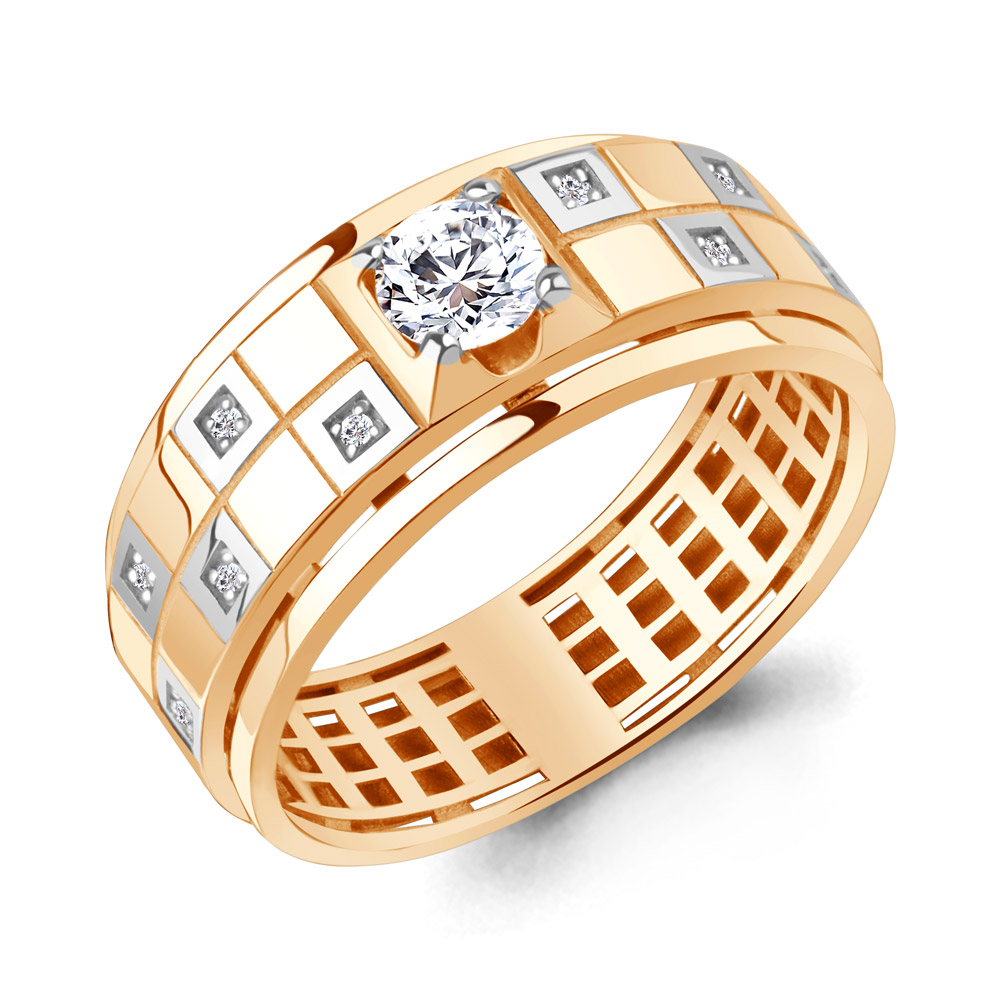 600358 Кольцо из Золота с фианитами