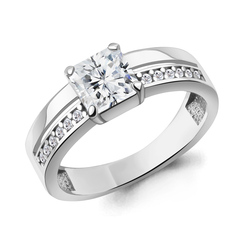 600369А Кольцо из Серебра с фианитами