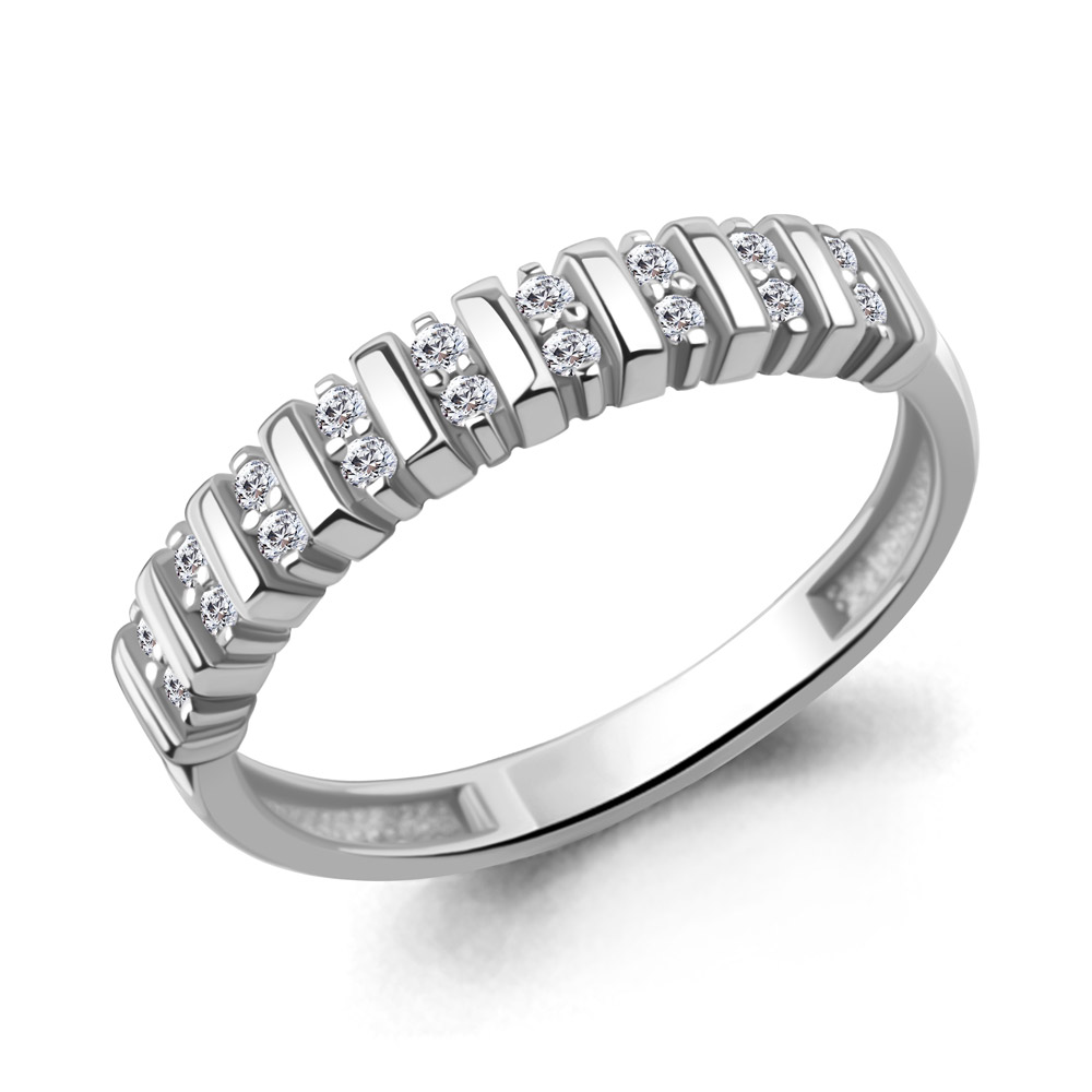 600370А Кольцо из Серебра с фианитами