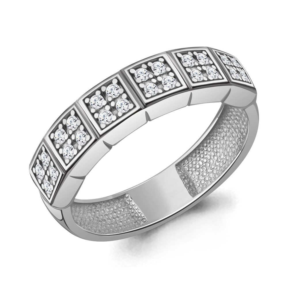 600372А Кольцо из Серебра с фианитами