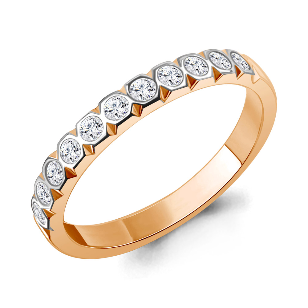 600374А Кольцо из Золота с фианитами