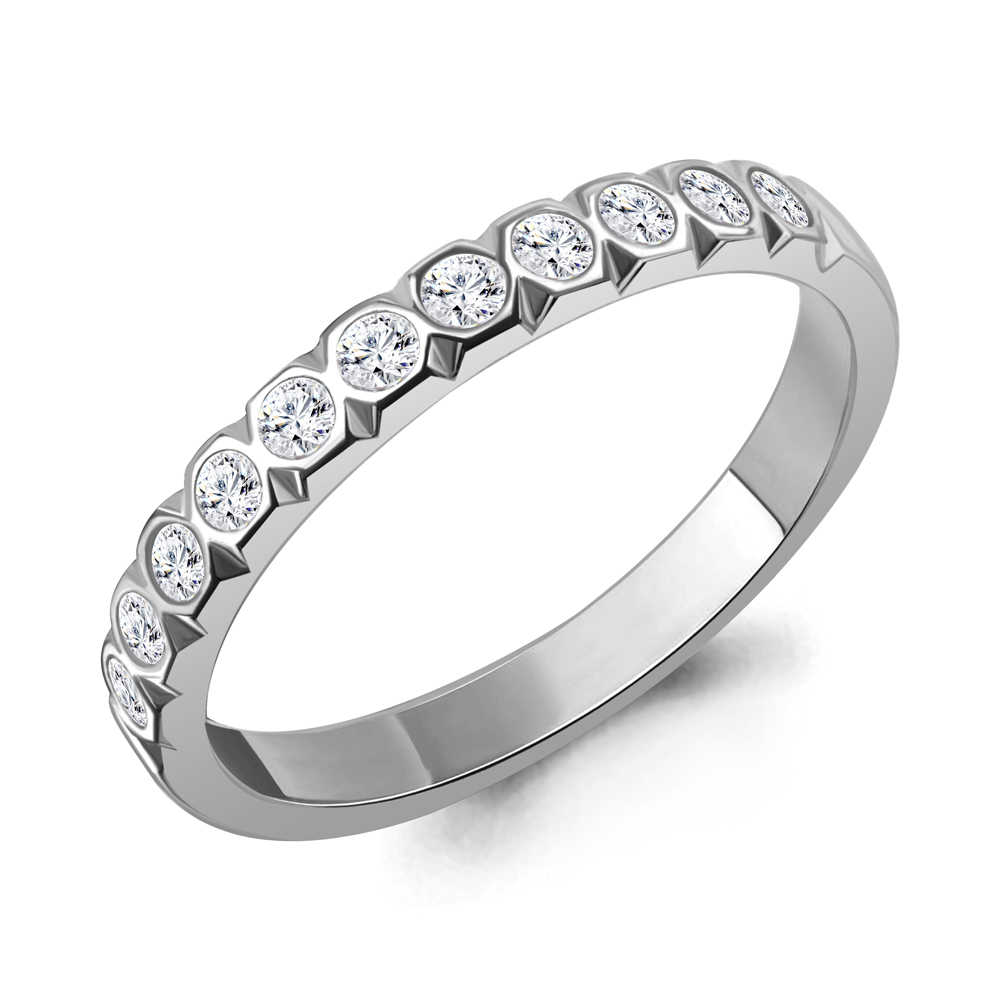 600374А Кольцо из Серебра с фианитами