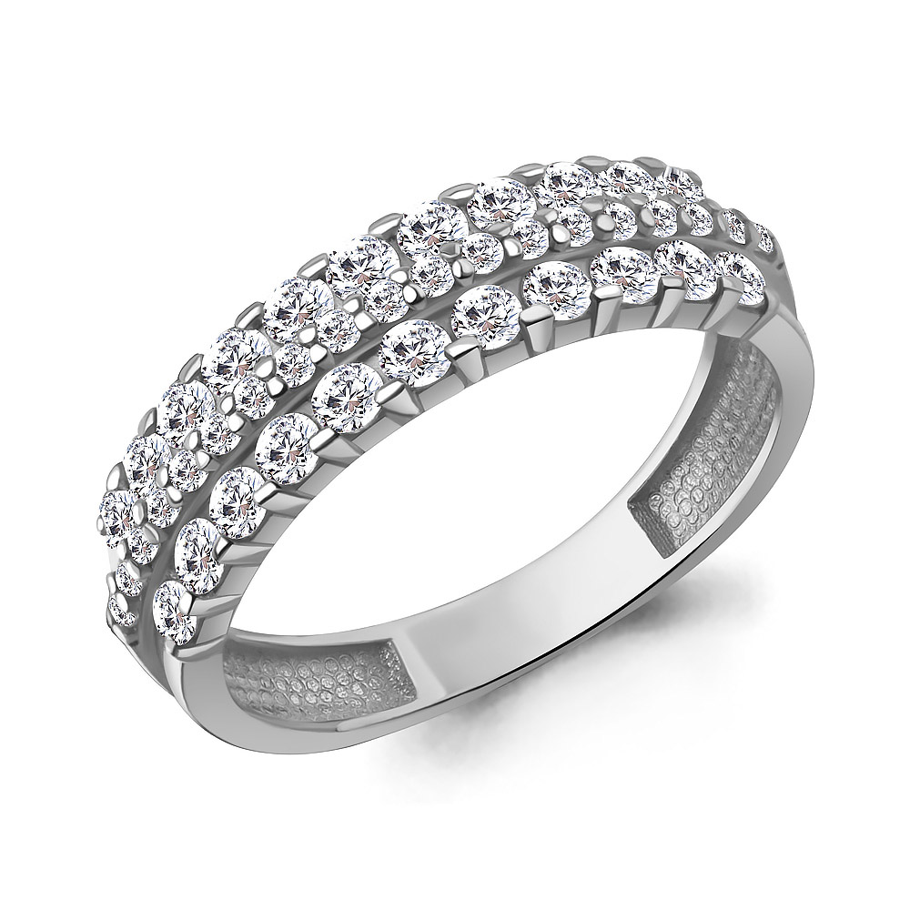 600375А Кольцо из Серебра с фианитами