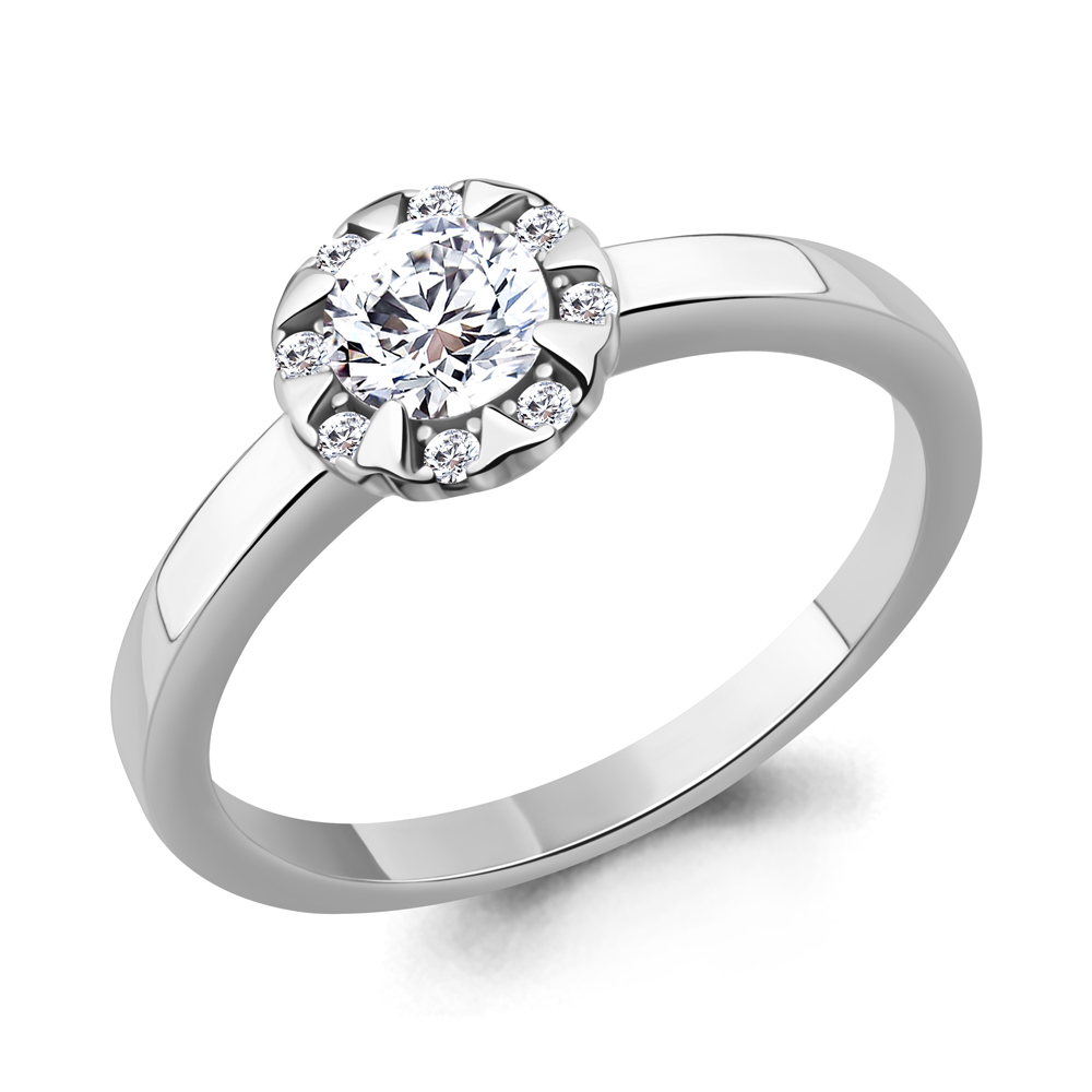 600378А Кольцо из Серебра с фианитами