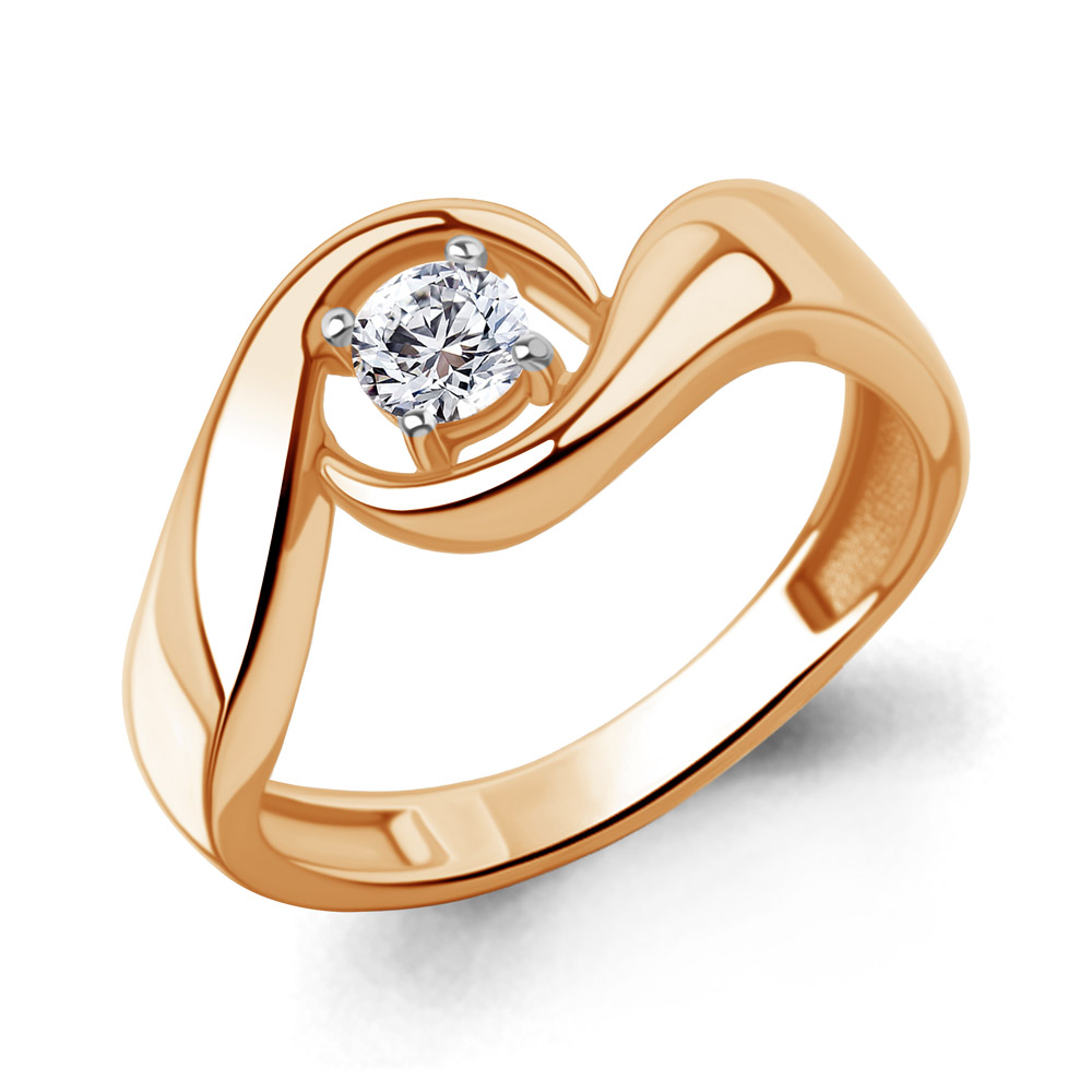 600379 Кольцо из Золота с фианитом