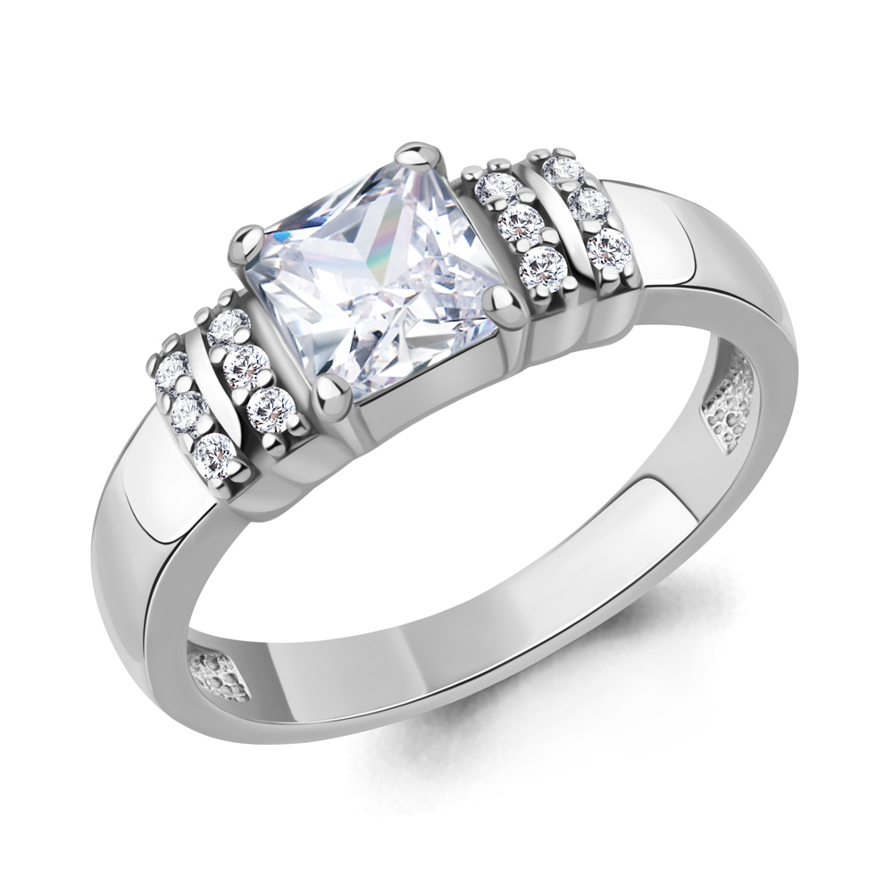 600387А Кольцо из Серебра с фианитами