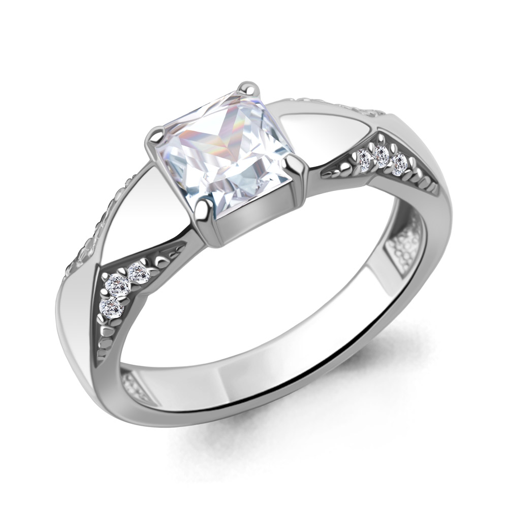 600388А Кольцо из Серебра с фианитами