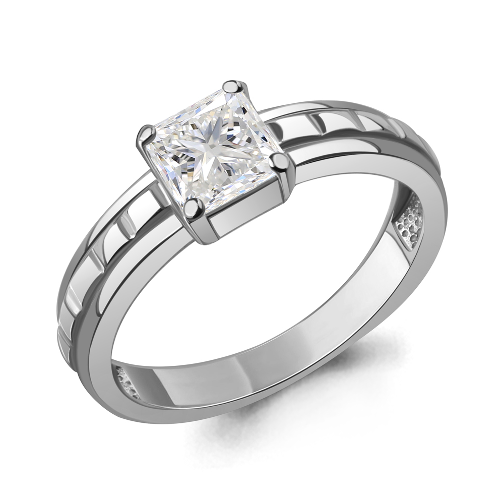 600389 Кольцо из Серебра с фианитом