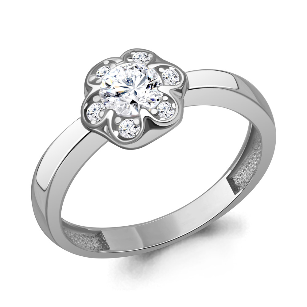 600396А Кольцо из Серебра с фианитами