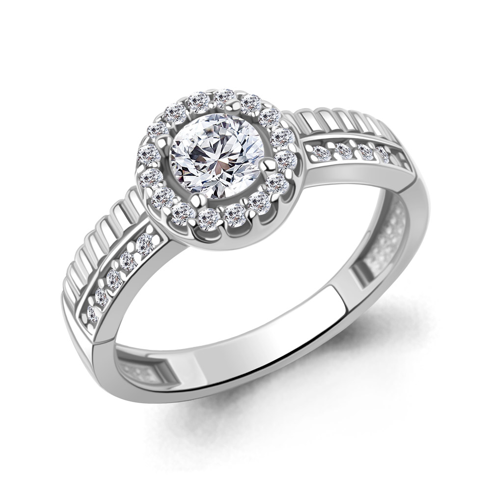 600397А Кольцо из Серебра с фианитами