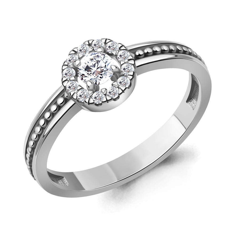 600407А Кольцо из Серебра с фианитами