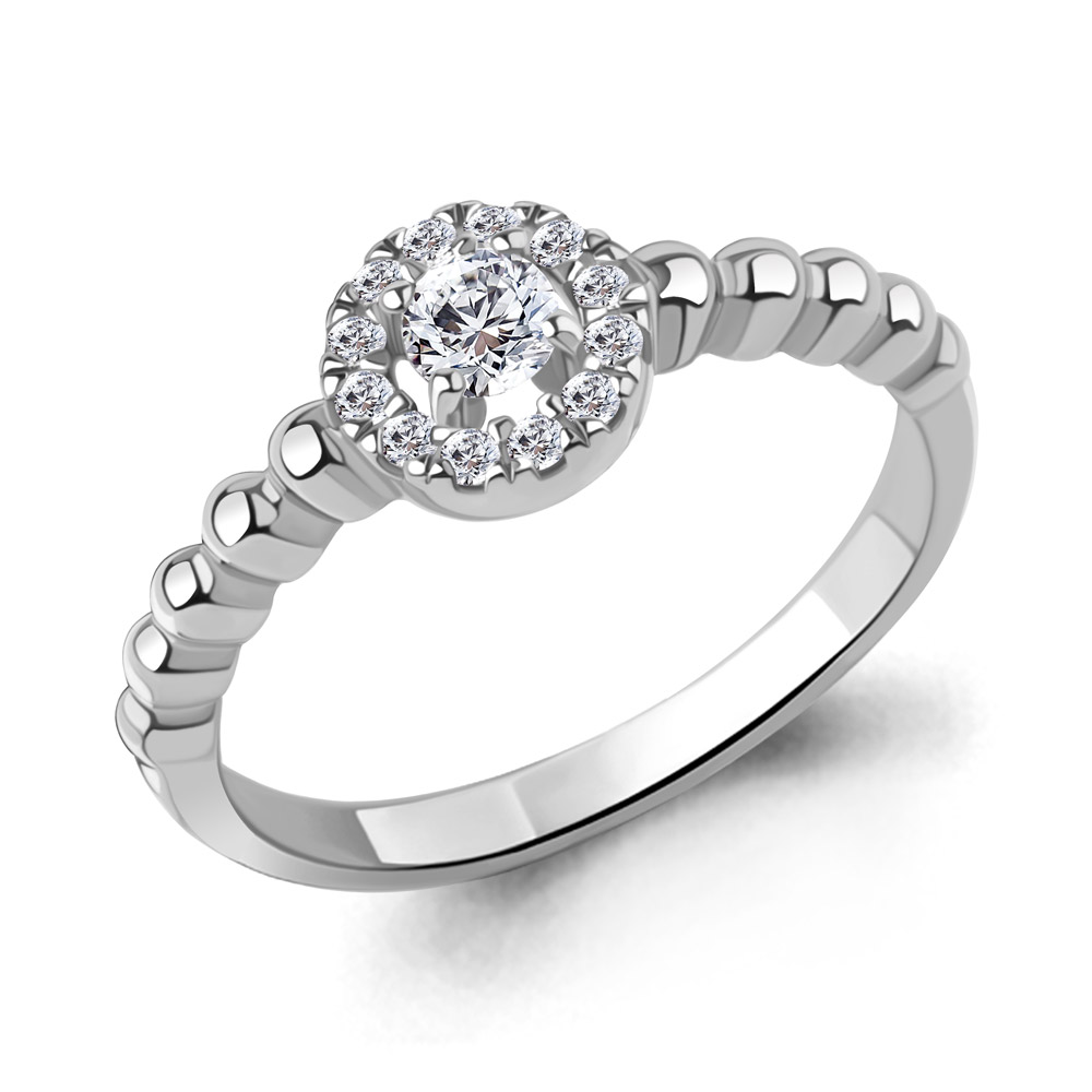 600408А Кольцо из Серебра с фианитами