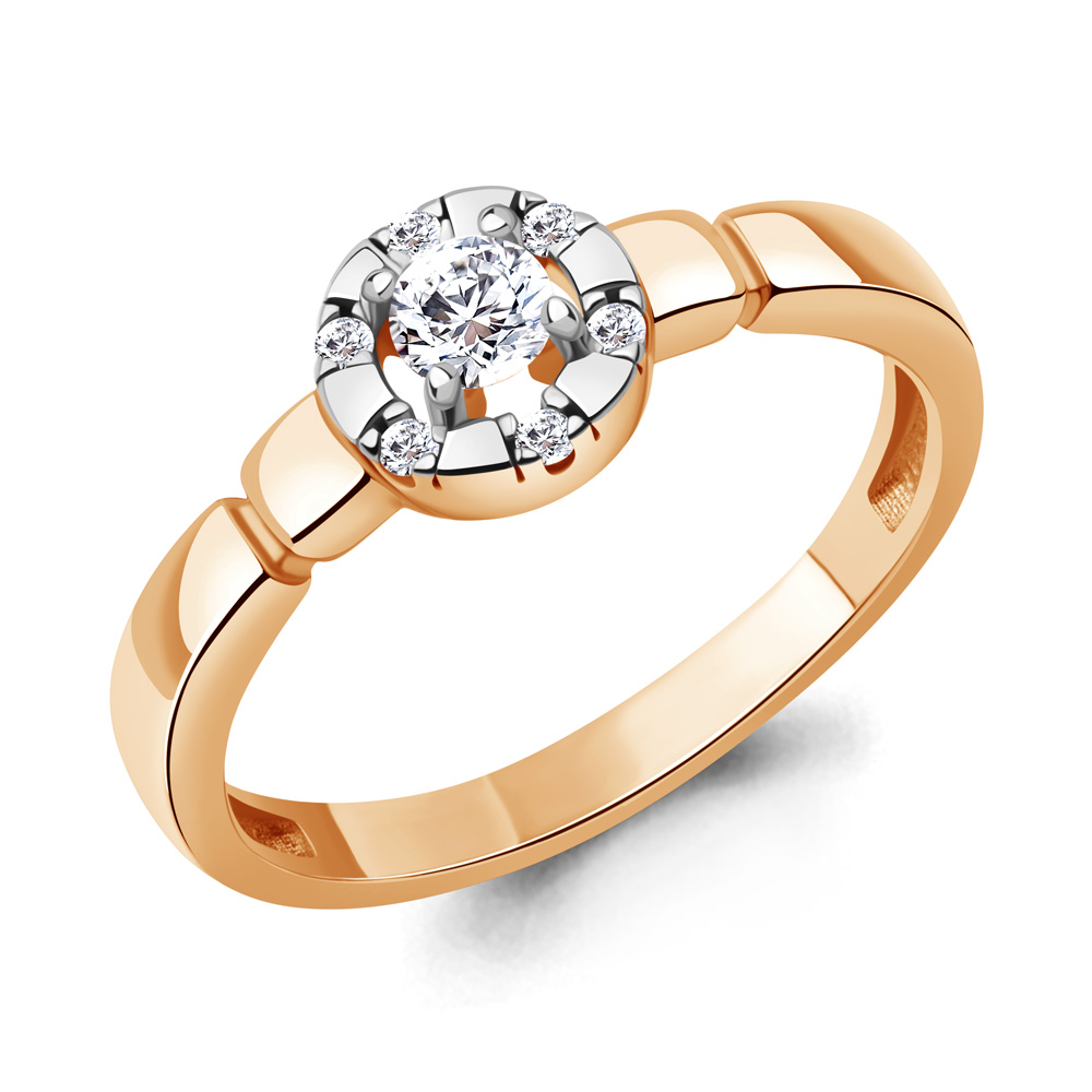 600409А Кольцо из Золота с фианитами