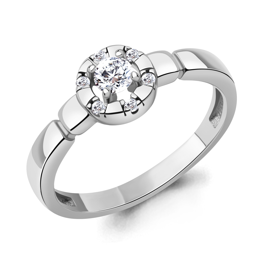 600409А Кольцо из Серебра с фианитами