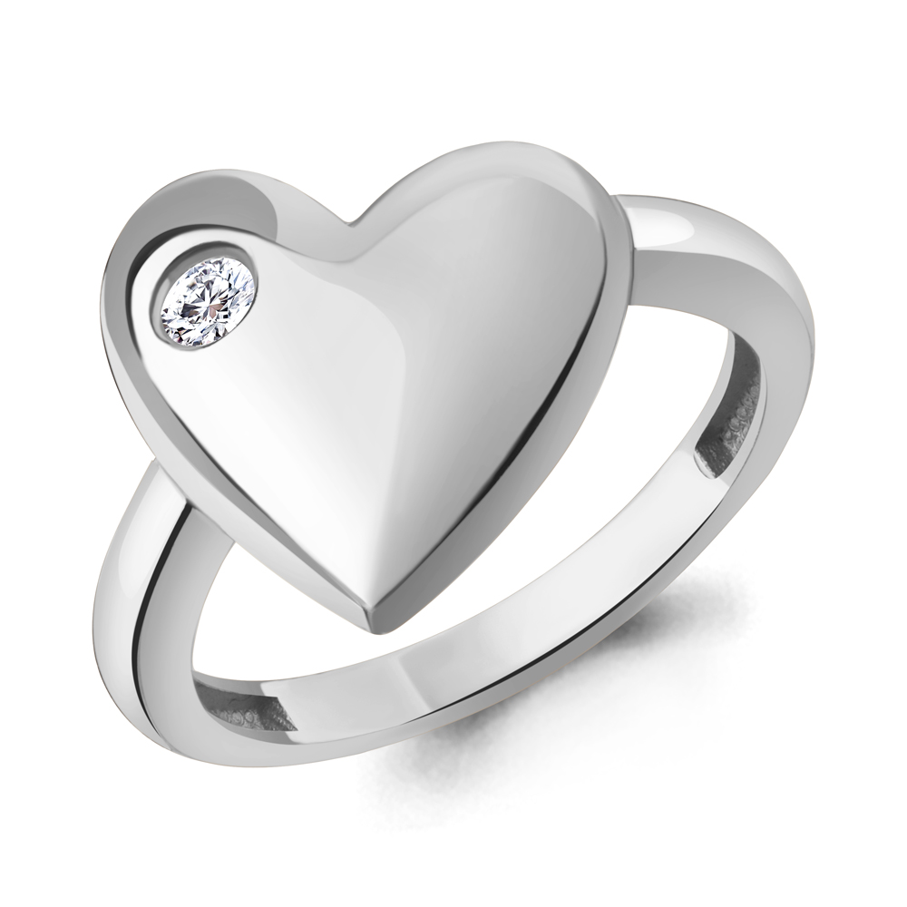 600410А Кольцо из Серебра с фианитом