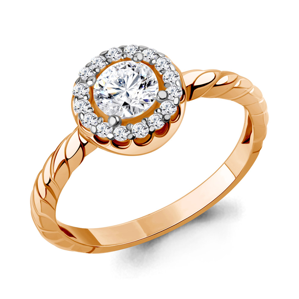 600412А Кольцо из Золота с фианитами