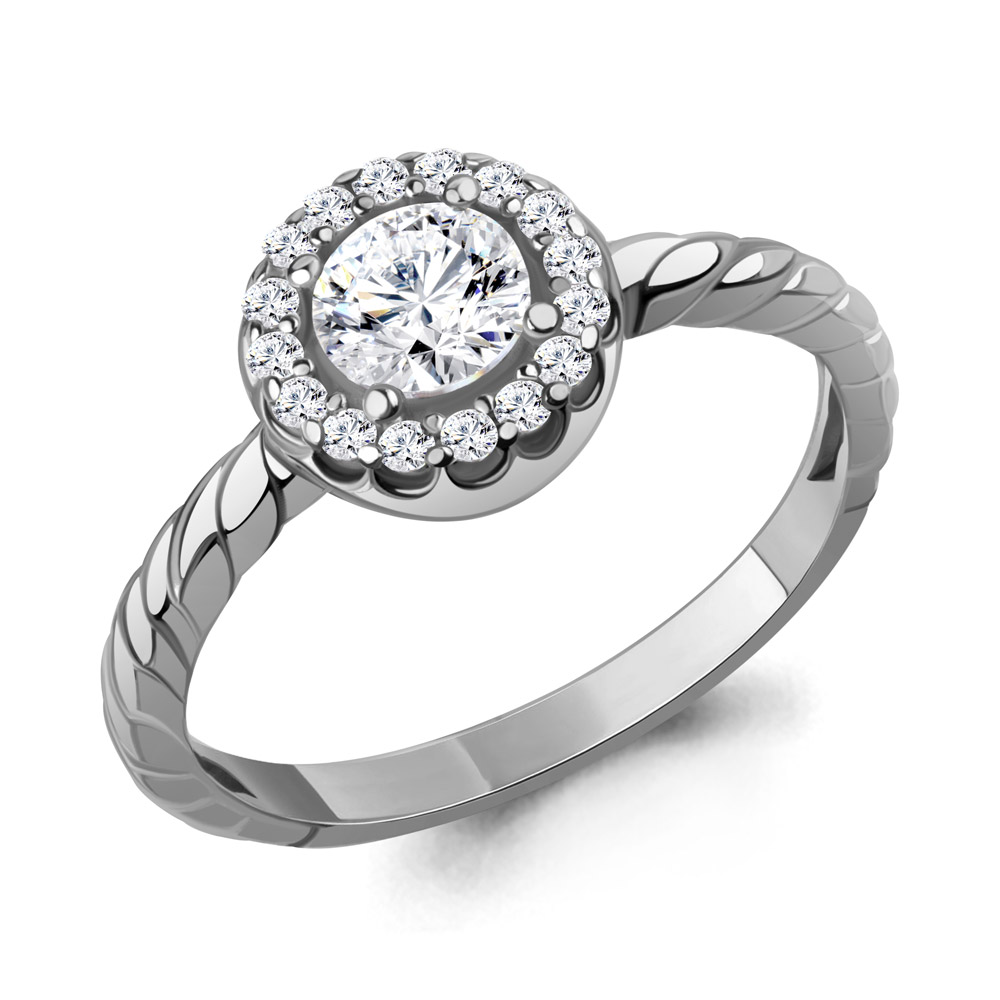 600412А Кольцо из Серебра с фианитами