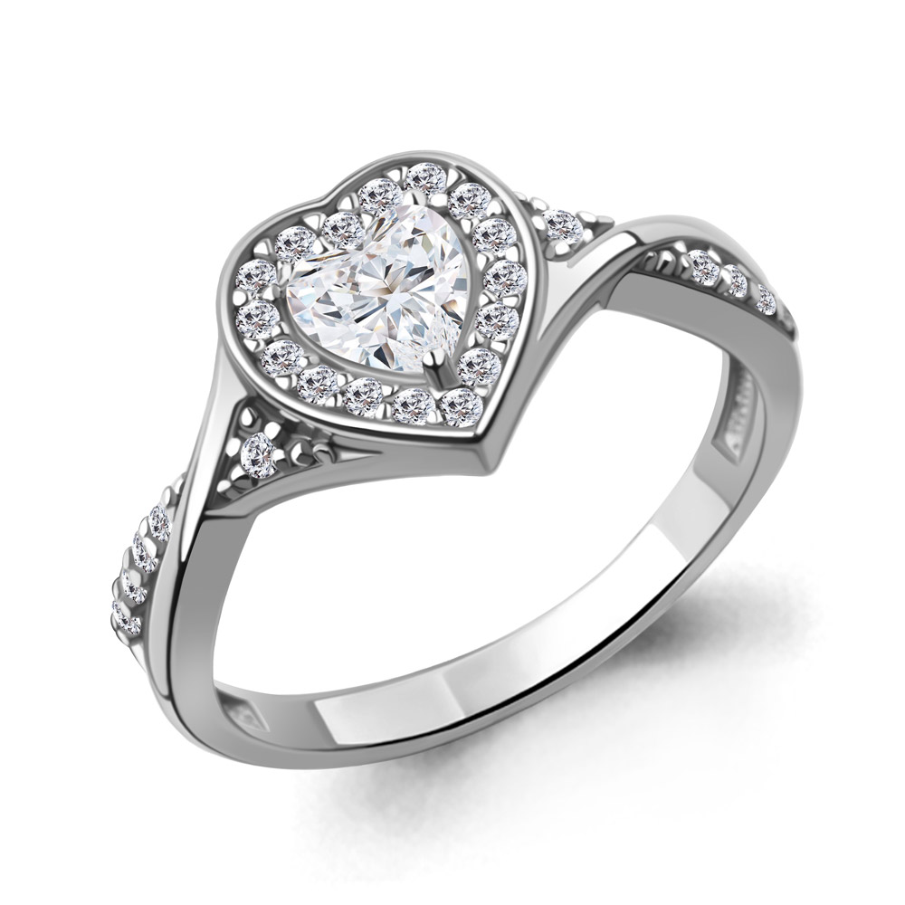 600413А Кольцо из Серебра с фианитами