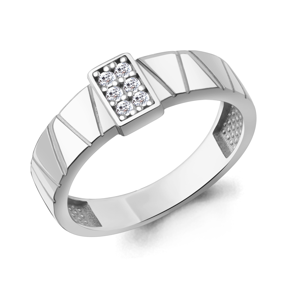 600415А Кольцо из Серебра с фианитами