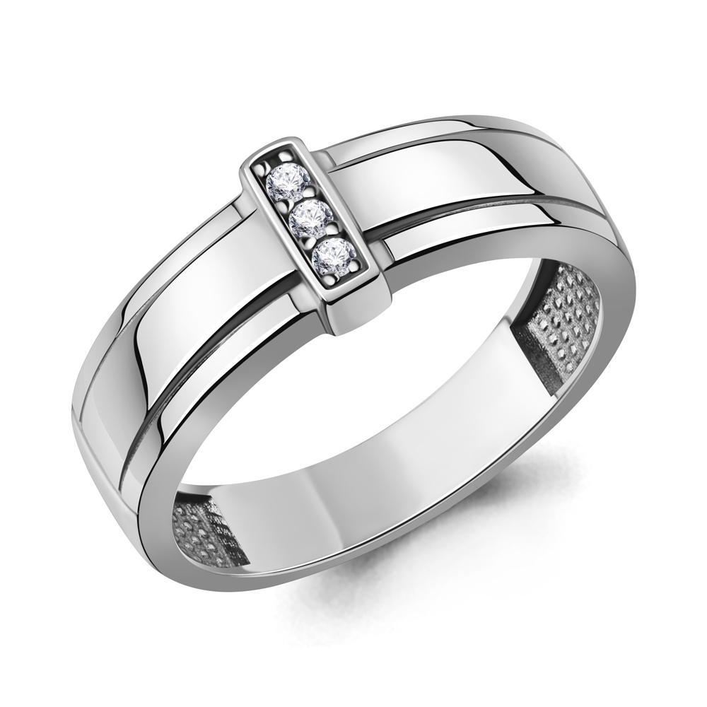 600416А Кольцо из Серебра с фианитами