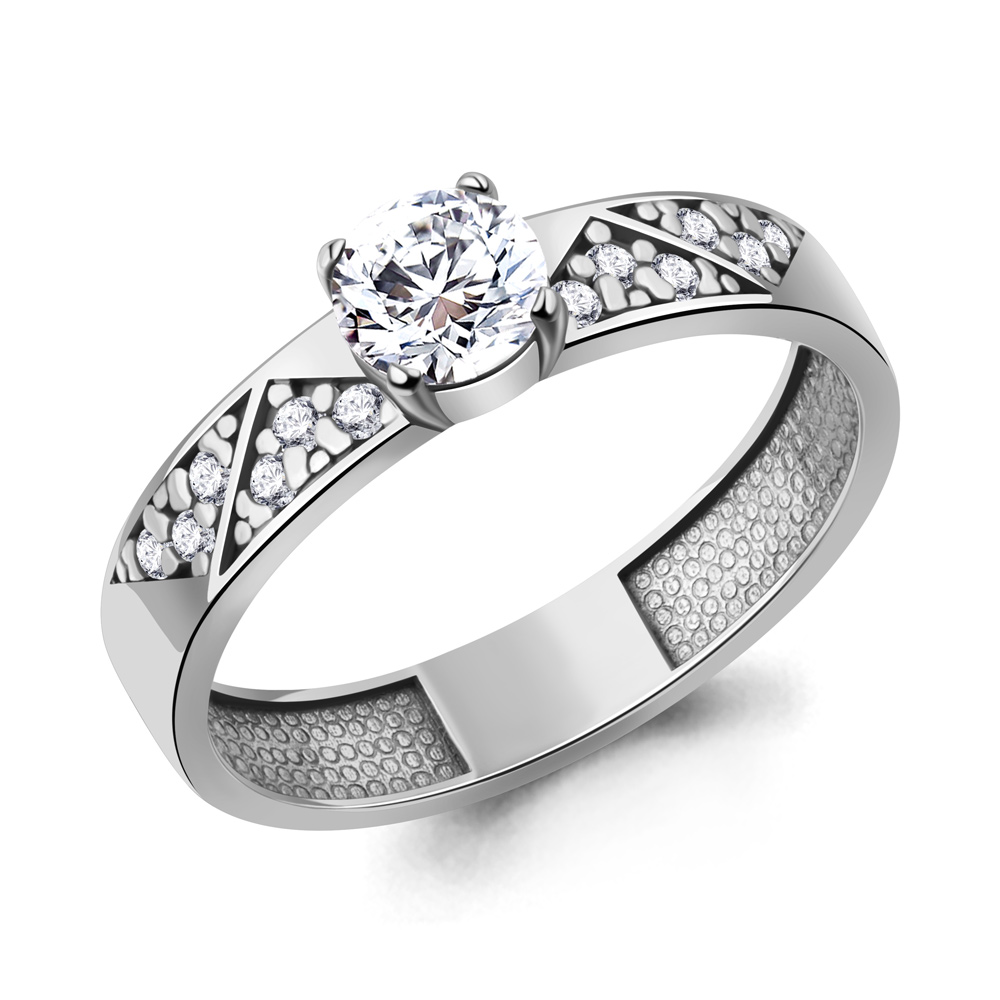 600420А Кольцо из Серебра с фианитами