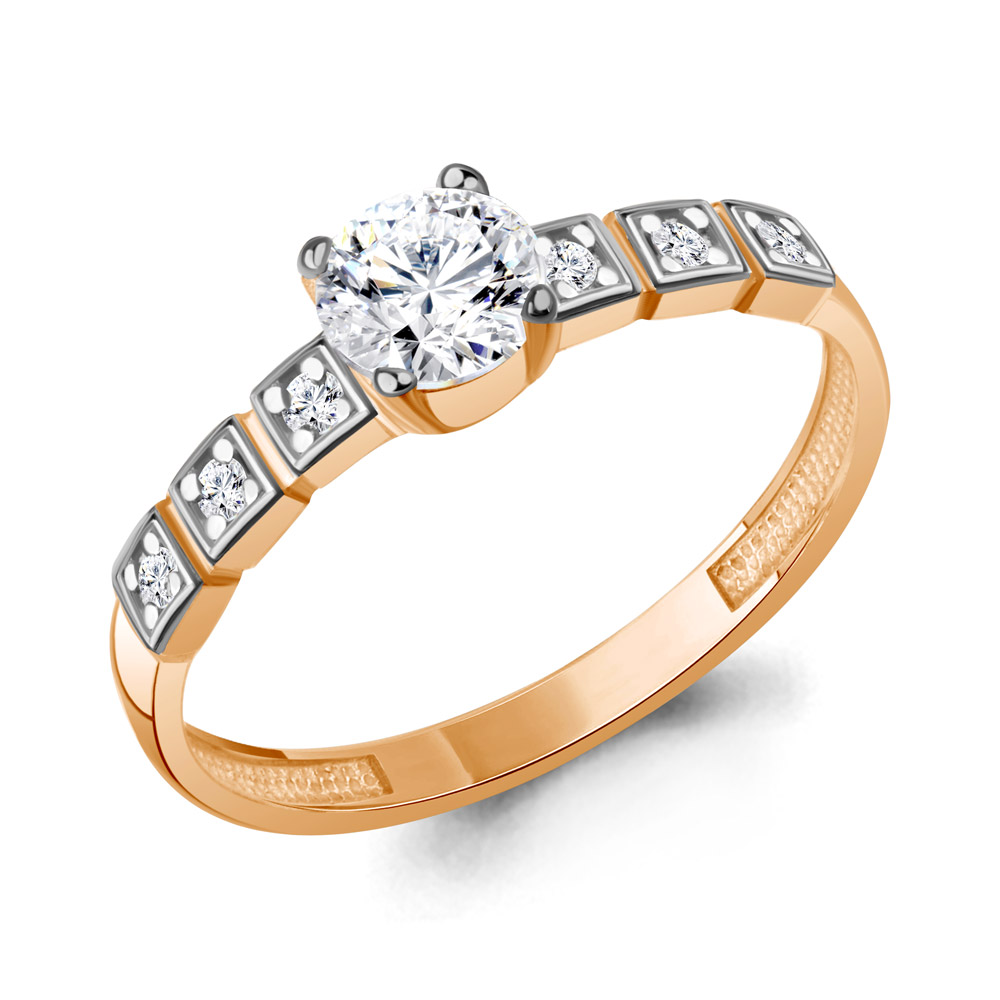 600421 Кольцо из Золота с фианитами