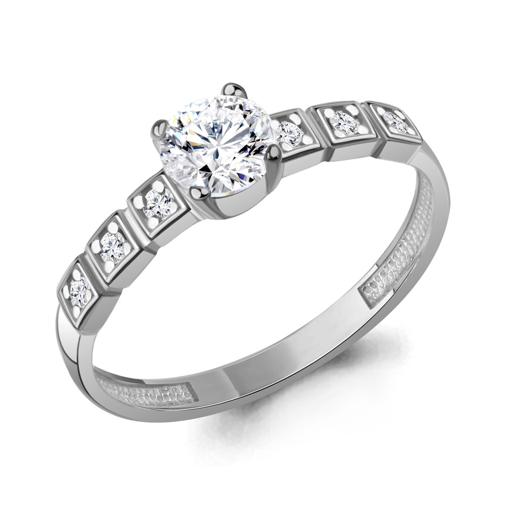 600421А Кольцо из Серебра с фианитами