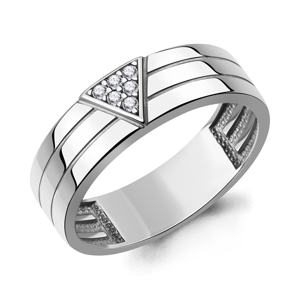 600424А Кольцо из Серебра с фианитами